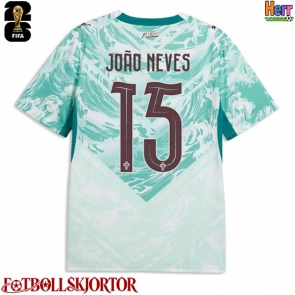 Portugal Joao Neves #15 Bortatröja VM 2026 Kortärmad